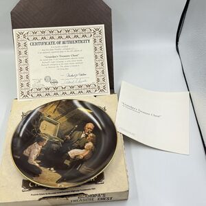 Grandpa's Treasure Chest NORMAN ROCKWELL HERITAGE 1983 Knowles COE Plate